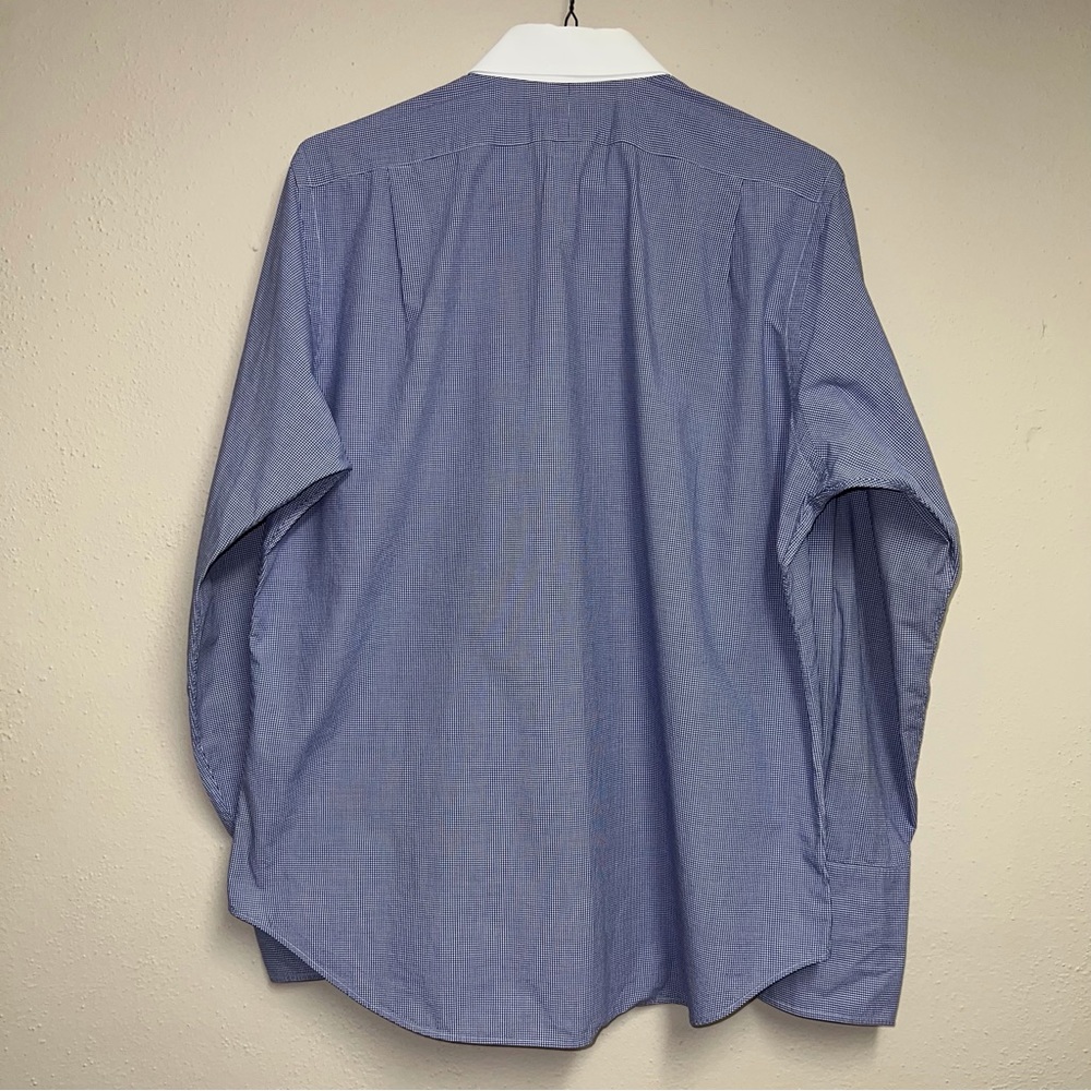 Polo Blue/White Small Checkered Button Down - Regent Classic Fit - Picture 3 of 11